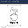 Alphabet Coloring Printable Activity Pack printable activity preview for kids