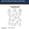 Color the Shapes Printable Activity Pack printable activity preview for kids