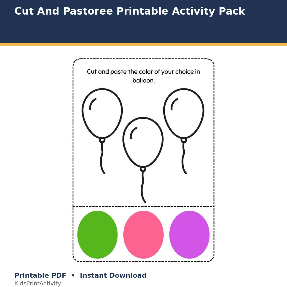 Cut And Pastoree Printable Activity Pack printable activity preview for kids