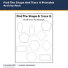 Find The Shape And Trace It Printable Activity Pack printable activity preview for kids