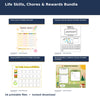 Life Skills, Chores & Rewards Bundle printable activity preview for kids