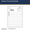 Number Tracing Worksheets printable activity preview for kids