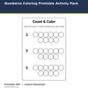 Numbers Coloring Printable Activity Pack printable activity preview for kids