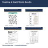 Reading & Sight Words Bundle printable activity preview for kids