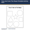 Trace And Color The Shape Printable Activity Pack printable activity preview for kids