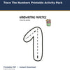 Trace The Numbers Printable Activity Pack printable activity preview for kids