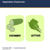 Vegetables Flashcards printable activity preview for kids