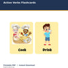 Action Verbs Flashcards printable activity preview for kids