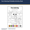 Fun Coloring Printable Activity Pack printable activity preview for kids