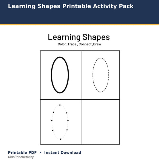 Learning Shapes Printable Activity Pack printable activity preview for kids