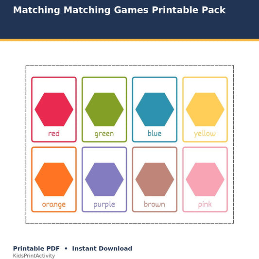 Matching Games Printable Pack printable activity preview for kids