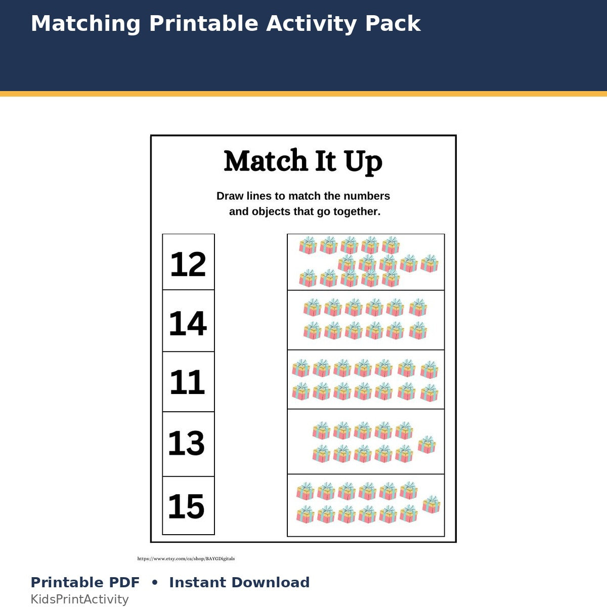 Alphabet Matching Printable Activity Pack printable activity preview for kids