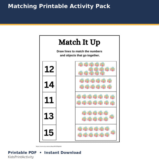 Alphabet Matching Printable Activity Pack printable activity preview for kids