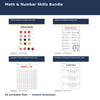 Math & Number Skills Bundle printable activity preview for kids