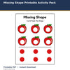 Missing Shape Printable Activity Pack printable activity preview for kids