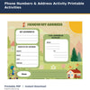 Phone Number & Address Safety Activity printable activity preview for kids