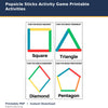 Popsicle Stick Activity Game printable activity preview for kids