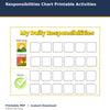 Responsibilities Chart Printable Activities printable activity preview for kids