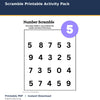 Scramble Printable Activity Pack printable activity preview for kids