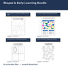 Shapes & Early Learning Bundle printable activity preview for kids