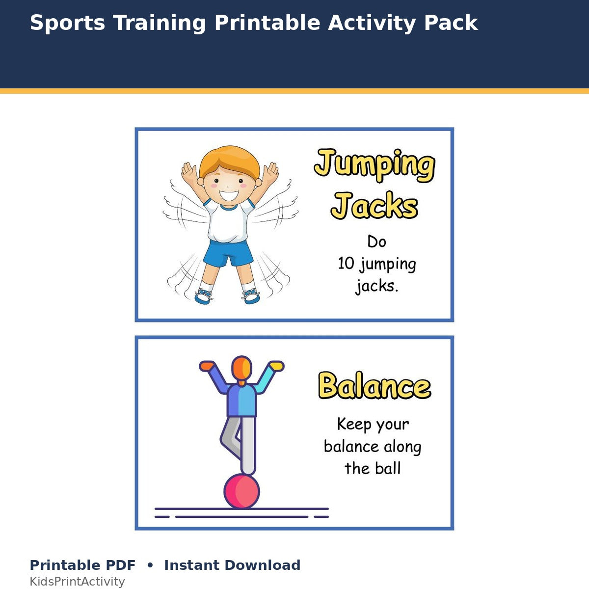 Sports Training Printable Activity Pack printable activity preview for kids