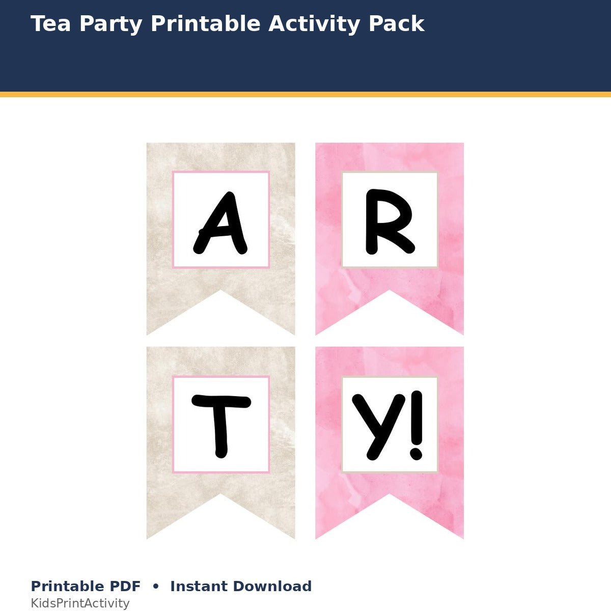 Tea Party Printable Activity Pack printable activity preview for kids