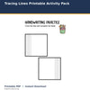 Tracing Lines Printable Activity Pack printable activity preview for kids
