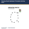 Tracing Small Alphabet Printable Activity Pack printable activity preview for kids